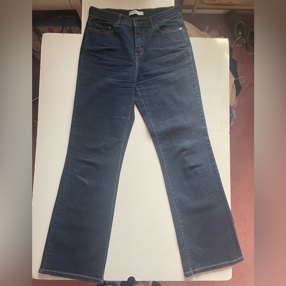 LEVIS 512 PERFECTLY SLIMMING BOOTCUT JEANS 10 M Dark wash denim